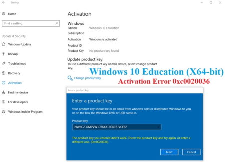 Ошибка 0xc0020036 windows licensing не удалось запустить clipsvc